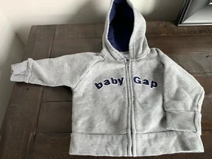 Baby Gap grey zip hoodie Sz 6-12m (S10) - Picture 1 of 7