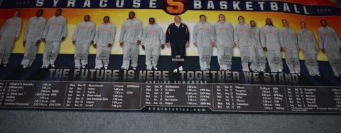 SYRACUSE ORANGE 2007-08 MENS BASKETBALL POSTER Cover