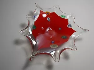 De colección. Centro de mesa de cristal artístico Murano Italia Vetro Eseguito con etiqueta original - Imagen 1 de 5