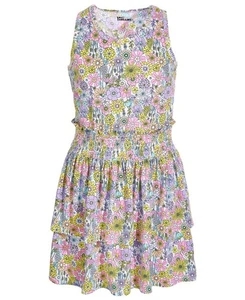 Epic Threads Big Girls Bloom Floral-Print Smocked Dress - bright white - XL - Picture 1 of 3