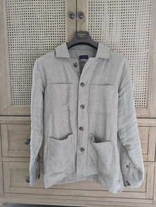 Proper Cloth Linen Chore Coat - Size M - Beige Herringbone - Picture 1 of 5
