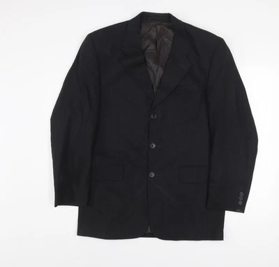 Pierre Cardin Men's Black 38R Classic Wool Suit Jacket - Image 1 of 4