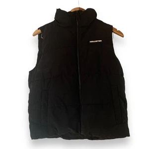 HOLLISTER -  Full Zip Puffer Vest - Size Xs - Black - Picture 1 of 5