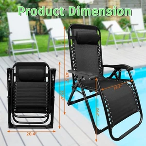 Sillón portátil de gravedad cero - Plegable para camping, patio, playa y jardín - Imagen 1 de 8