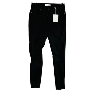 KanCan Jeans Woman Sz 15/31 Black Jeans Button Fly Denim Stretch Distressed NWT - Picture 1 of 7