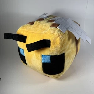 Jay Franco Plush Minecraft Bee Yellow Brown 12" Striped Stuffed Animal Toy - Picture 1 of 10