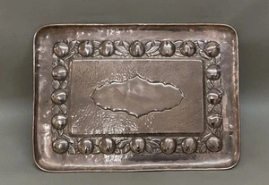 Antique Arts And Crafts Movement Repousse Copper Tray Newlyn C1900. - Picture 1 of 7