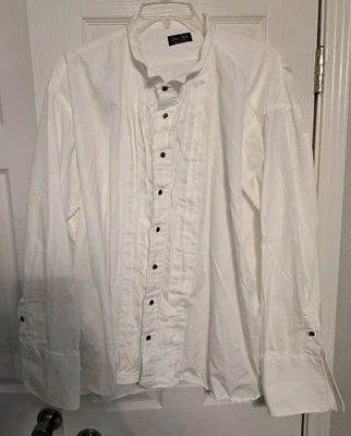 Camisa Esmoquin De Colección Gitman Bros Para Hombres 22 35 Blanco Vestido Formal Puños Franceses EE. UU. Foto 1 de 4