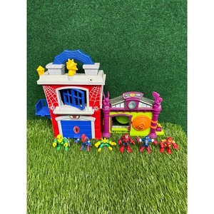 Marvel Spider-Man Adventures Playskool Heroes Spiderman Headquarters w/ Figures - Picture 1 of 9
