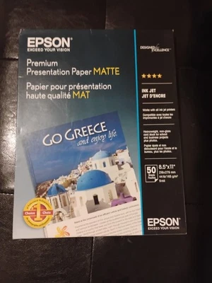 Epson S041257 Matte Paper Heavyweight Letter 8.5" X 11" -  50 Sheets - Image 1 of 4