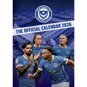 2026 Calendar Portsmouth FC Month to View A3 Football Calendar Official Product - Picture 1 of 7