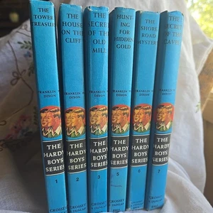 The Hardy Boys Hardcover Book Lot #1, 2, 3, 5, 6, 7 By Franklin W. Dixon 1960s - Imagen 1 de 12