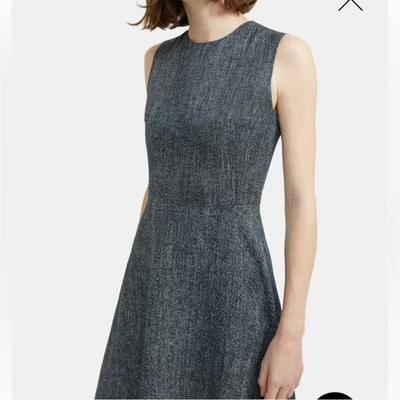 Theory Dart Mini Herringbone Dress Navy Multi Size 6 New with tags. - Image 1 of 4