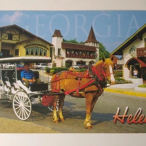 Postal continental Helen Georgia carro tirado por caballos Alpine Buggy Village - Imagen 1 de 3
