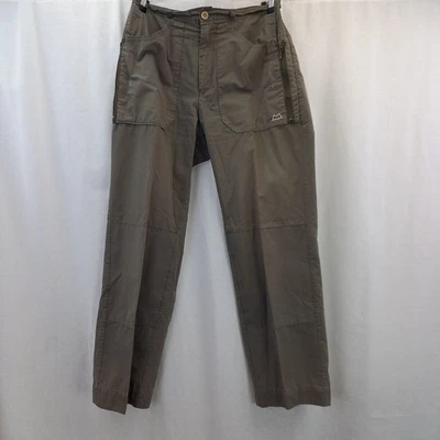 Calça Mountain Equipment verde cinza mistura de algodão leve tamanho P 30 muito bom estado usado  - Imagem 1 de 4