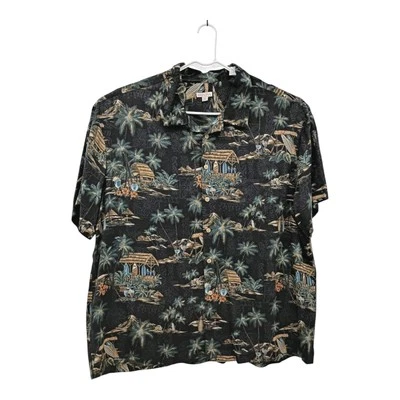 Merona Hawaiian Tropical Surfer Cocktail Shirt Soft Short Sleeve Button Mult XXL - Image 1 of 4