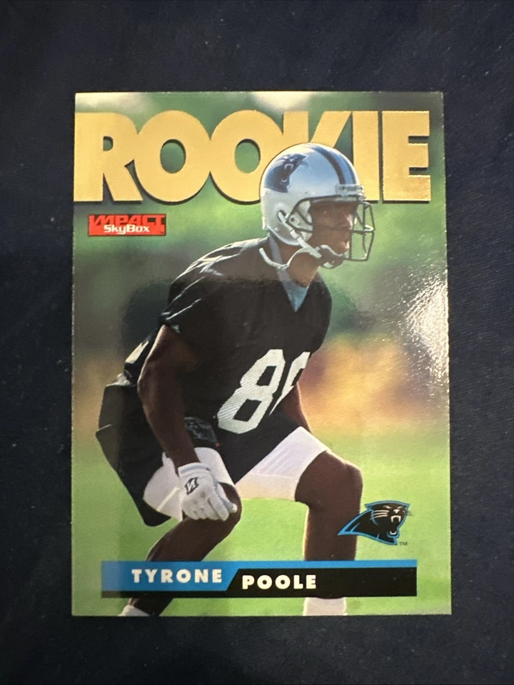 1995 Skybox Impact - #186 Tyrone Poole (RC) - Image 1 of 3