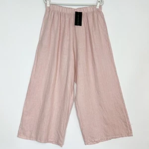 Bryn Walker NWT 100% Linen Pink Wide Leg Flood Pant Women's XL - Picture 1 of 17