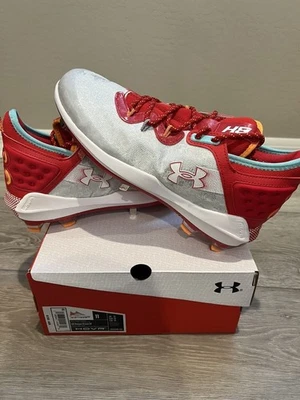 Botines de béisbol Bryce Harper Under Armour Low ST UA 8 rojo blanco para hombre talla 12 Foto 1 de 4