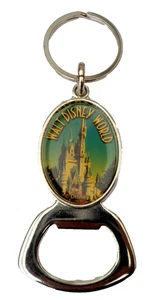Walt Disney World Bottle Opener Keychain Keyring (Vintage Castle Picture USA) - Picture 1 of 24
