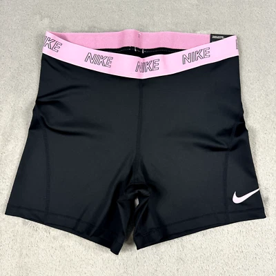 Nike Victory Womens 5" Tight Fit Shorts 889598 018 Black/Pink Size XL NEW - Изображение 1 из 4