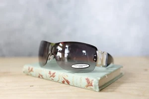 Vintage 2000s Y2K Shield Sunglasses NOS oversized No Brand Futuristic Hip Hop - Picture 1 of 9