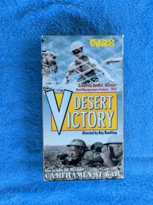DESERT VICTORY VHS Tape 1943 Documentary WWII RARE Cameramen At War Kino - Image 1 of 3
