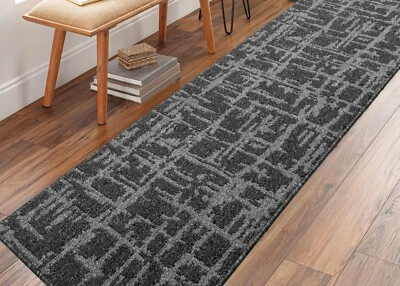 Hallway Kitchen Carpet Runner Rug Non Slip Rubber Backing, Heavy Duty, Abstract - Image 1 of 4