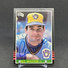 1985 Donruss  PAUL MOLITOR - AUTOGRAPH Brewers 