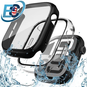 Parachoques protector duro impermeable para PC con vidrio templado para iWatch Serie 10 - Imagen 1 de 12