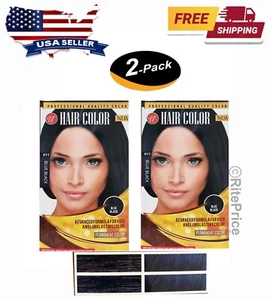 Women's Blue Black Hair Color in 5 Minitues Advanced Formula long lasting (2 PK) - Picture 1 of 11