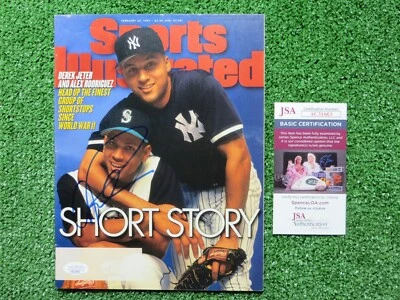 ALEX RODRIGUEZ SIGNED SEATTLE MARINERS SPORTS ILLUSTRATED MAGAZINE JSA JETER - Image 1 of 4