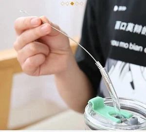 100PC Straw Cleaner Cleaning Small Brush For Drinking Pipe Tube Baby Milk Bottle - Picture 1 of 5