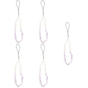 5 PCS Mobile Phone Chain Pendant Crystal Beaded Wrist Strap Lanyard - Zdjęcie 1 z 12