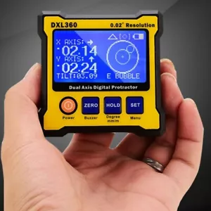 DXL360 Dual Axis Digital Angle Protractor Magnetic Inclinometer Angle Finder ot2 - Picture 1 of 6