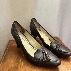 Anne Klein Leder Iflexi Oxford Absatz Penny Loafer Damengröße 9 M modern schick - Bild 1 von 14