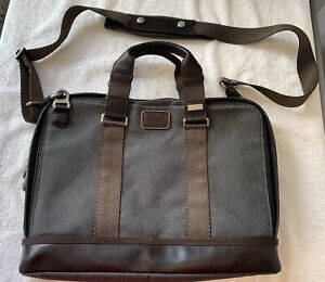 TUMI ALPHA BRAVO ANDREWS SLIM BRIEFCASE LAP TOP CARRY BAG  POLYESTER/LEATHER