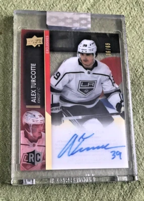 ALEX TURCOTTE RC AUTO #36/65 UD CLEAR CUT EXCLUSIVES ROOKIE 2021 LA KINGS - Image 1 of 2