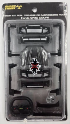Super Street Body Kit for Honda Civic NEW XMODS BLACK Radio Shack - Image 1 of 2