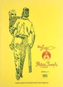 RARO: 1975 Hejaz Temple A.A.O.N.M.S. Annuario Shriners Greenville Carolina del Sud - Foto 1 di 7