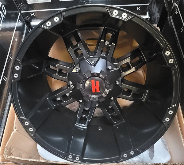 Havok H103 Ford 250 350 4 ruedas 20"X12 -44 desplazamiento 8 tacos todo terreno negro mate Foto 1 de 1