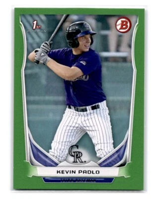 2014 Bowman Draft Green Paper /75 DP123 Kevin Padlo - Colorado Rockies - Image 1 of 2