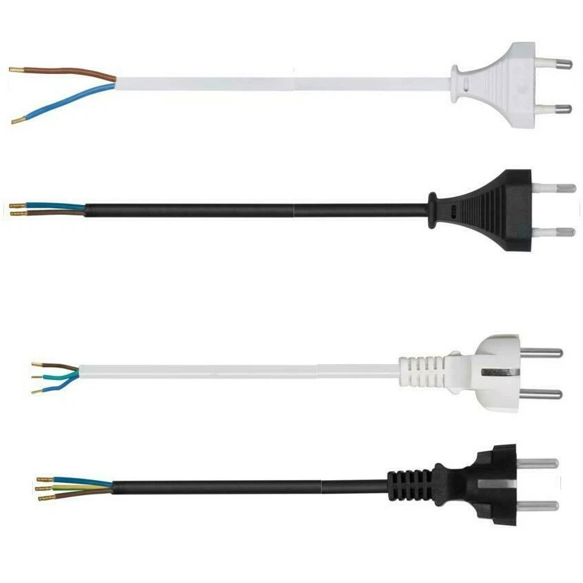 VERSCHIEDENE HERSTELLER Anschlussleitung Zuleitung mit Schuko oder Euro Stecker Netzkabel Stromkabel