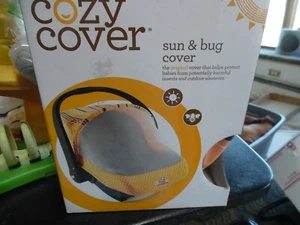Cozy Cover infant car seat sun & bug cover- orange stripes & dots NEW - Picture 1 of 3