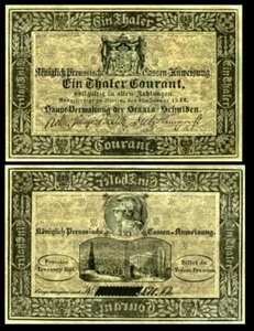 1 talar Courant z 1834 roku, Królestwo Prus, 1 talar, reprodukcja - Zdjęcie 1 z 1