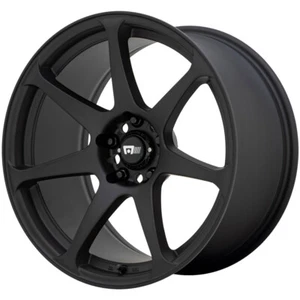 (1) 17x8 +30 Motegi MR154 Battle 5x120 Matte Black Wheel - Picture 1 of 3