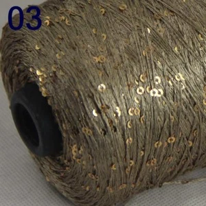 C Fashion 1Cone 500g Shiny Sequins DIY Nylon Lace Hand Knitting Crochet Yarn 03 - Picture 1 of 3