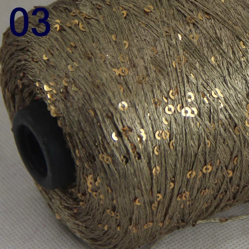 C Moda 1 Cono 500g Lentejuelas Brillantes Hágalo Usted Mismo Nylon Encaje Tejido a Mano Hilo de Ganchillo 03 Foto 1 de 3