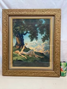 Vtg 1920’s Art Deco Woman Butterfly Cambridge Chocolate Candy Box Lid Framed - Picture 1 of 12