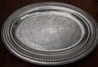 Jüdisch SILBER Beschichtung Schöne Alte Challa-Tablett Judaica